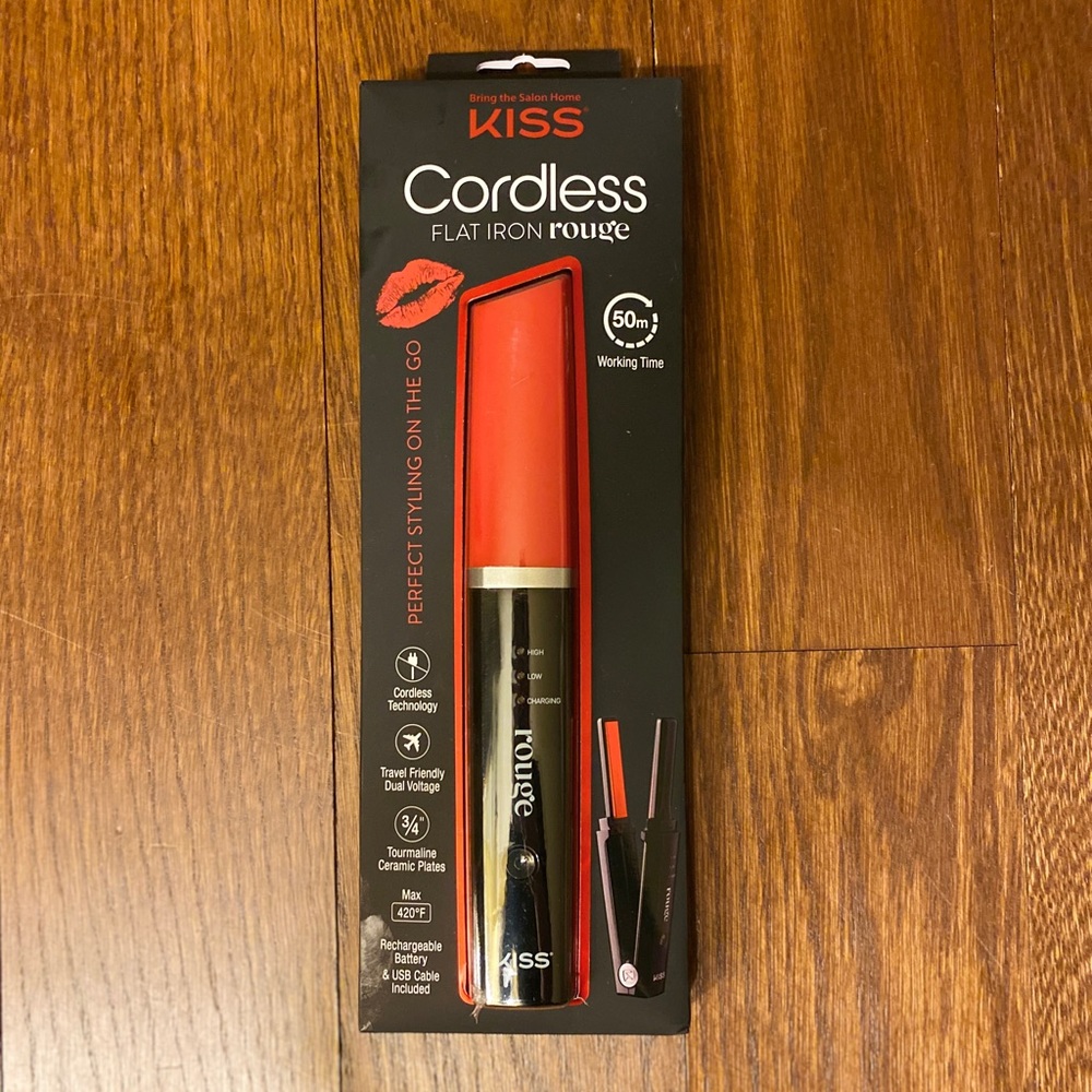 Kiss Cordless Flat Iron IN BOX! Never opened!